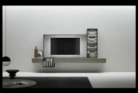 Cornice TV Kera Invisible White Della Marca Caccaro In Esposizione Da Bassi Design